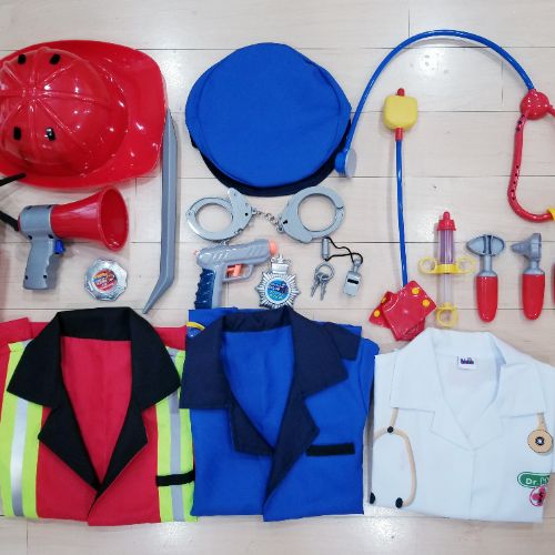 긴급출동 소방관, 경찰관, 의사 의상