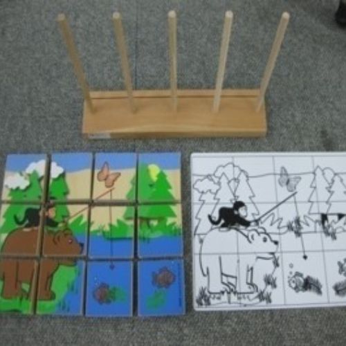 E-8 세우기 퍼즐 (불곰)