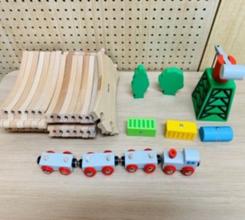 C-30 짐보리 원목 기차세트