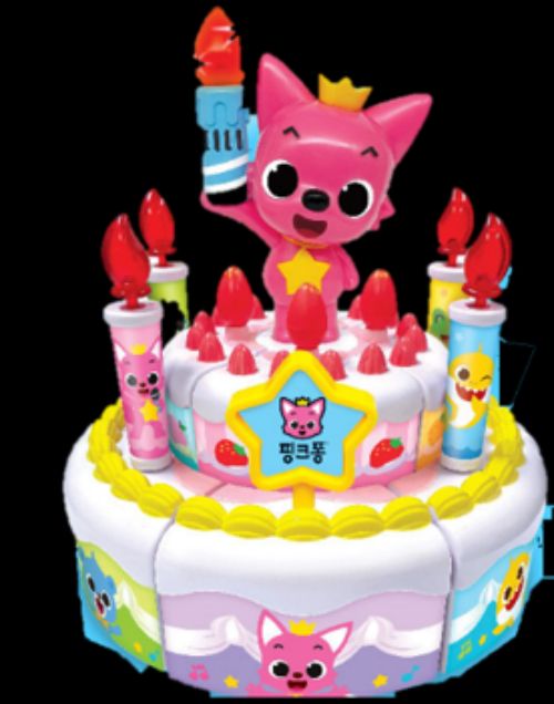 B-16 핑크퐁 멜로디 생일 케이크