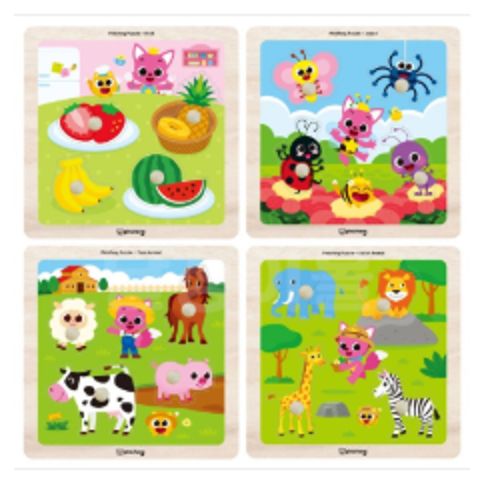 핑크퐁 꼭지 퍼즐(과일,곤충)