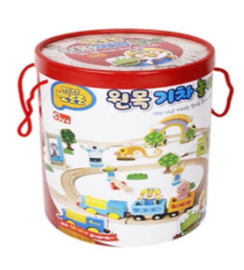 뽀로로원목기차놀이